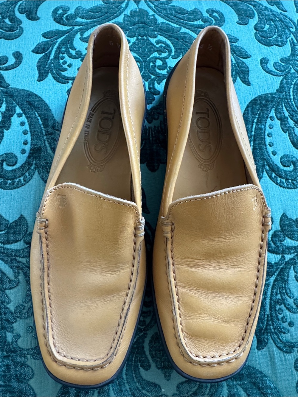 TOD'S Women’s Camel Leather Slip-On Loafers